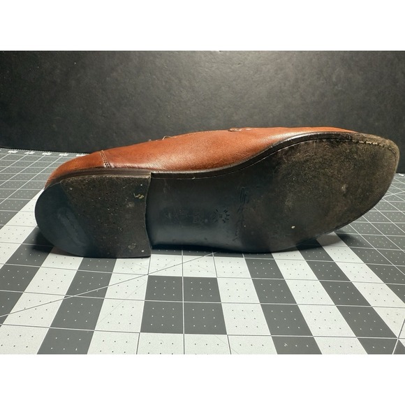Santoni penny loafers Tassel Brown Leather Dress Mens Shoes Size‎ 8.5 EE main image 6